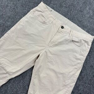 FAHERTY BRAND Mens Chino Pants Beige Flat Front Stretch Cotton Blend Size 32